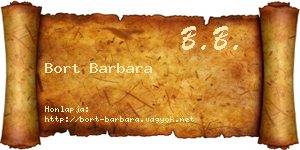 Bort Barbara névjegykártya